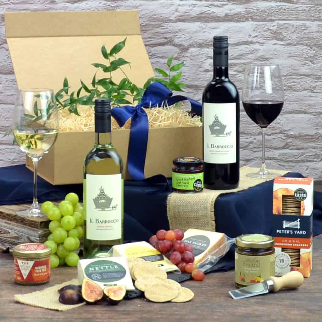Kielder Luxury Wine and Cheese Hamper Heather and Bale