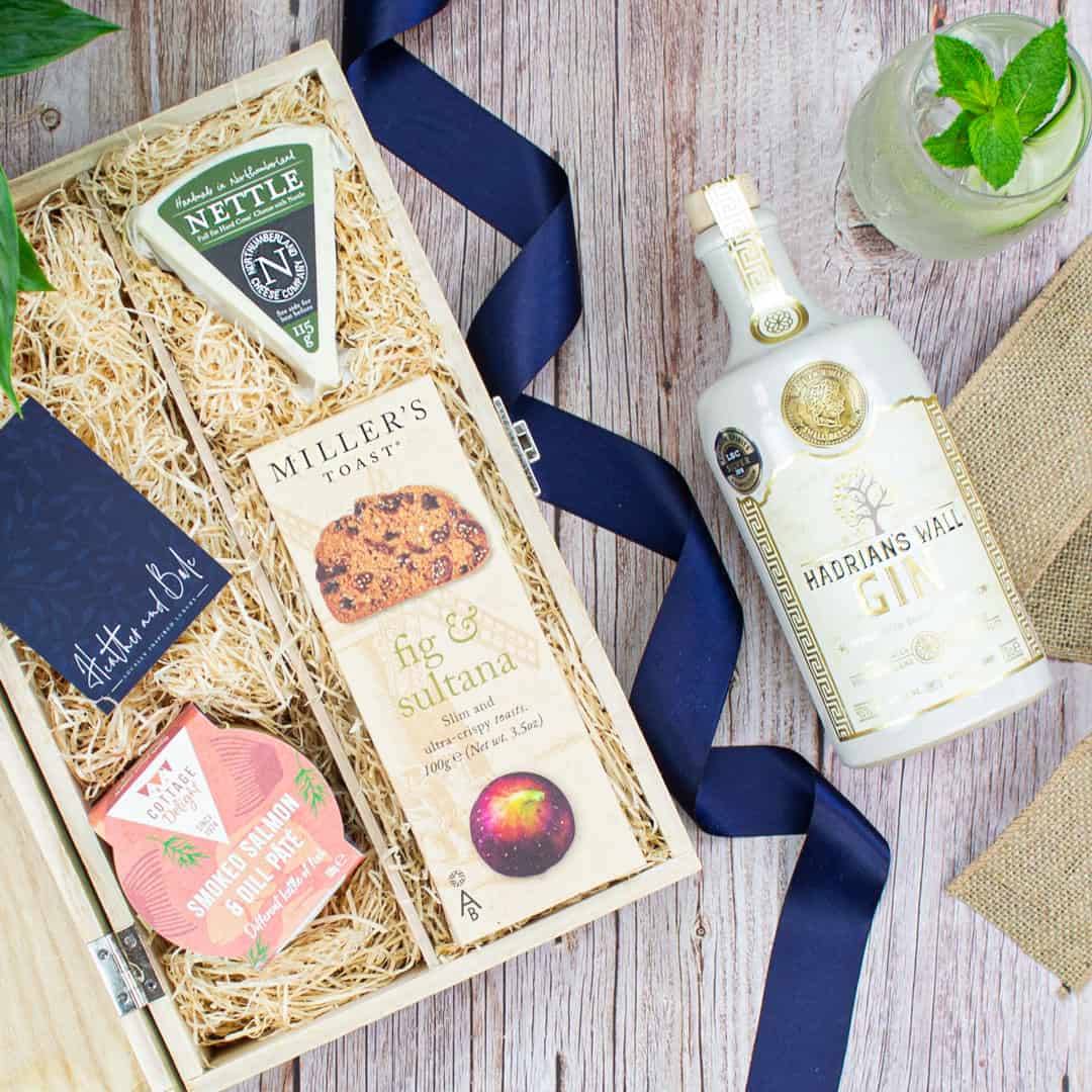 Hadrian's Gin & Cheese Hamper Heather and Bale
